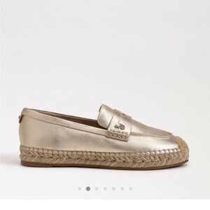 Sam Edelman Kai Flat Gold Espadrilles